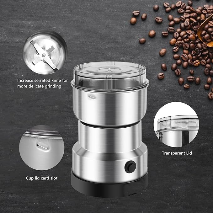 Portable Electric Grinder for Masala , Coffee Beans & Dry Ingredients