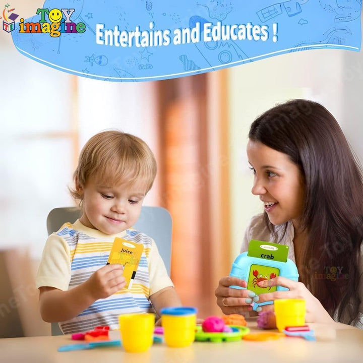Card Early Education Learning Device |Talking Toy Flash Card for Kids Language 224 Words |Re-Chargeable Education Machine with Sound Effects Words Card Reading Learning Device For 3+ Years Kids