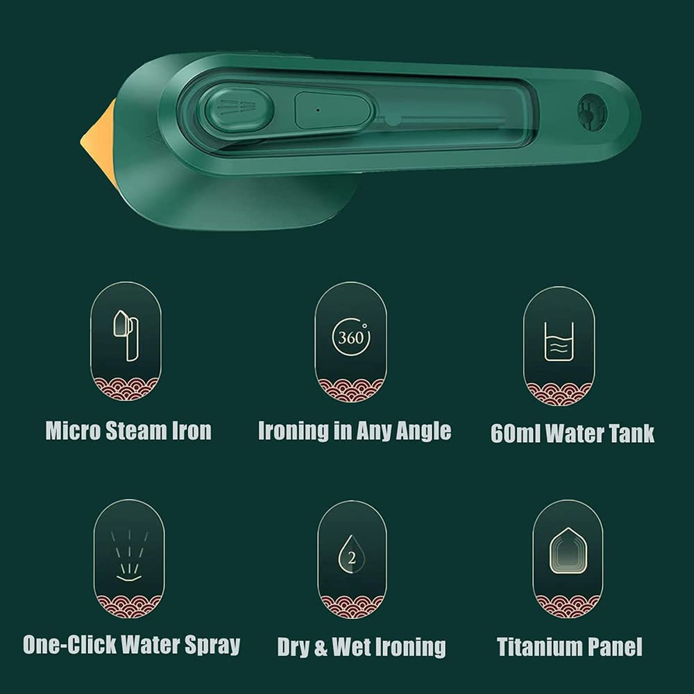 Stainless Steel Mini Iron, Garment Steamer, Professional Handheld Portable Micro Steam Iron For Fabric Clothes,Good For Home And Travel, Wrinkles Removing Steamer