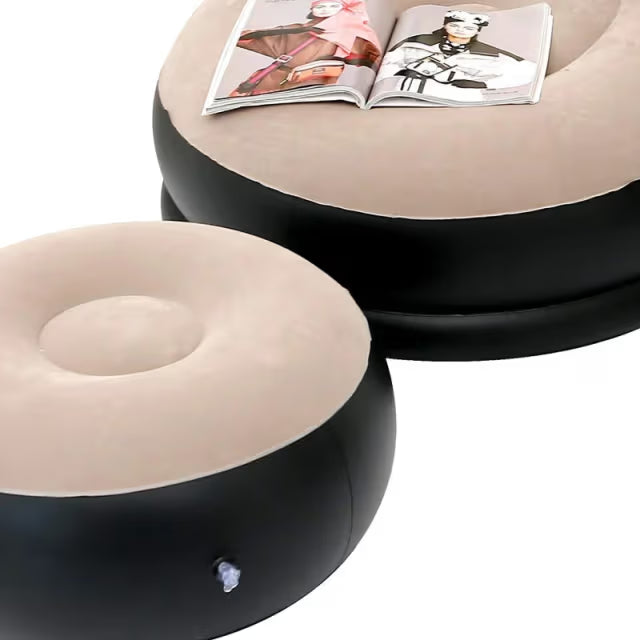 Portable Inflatable Air Sofa, Lounge Chair With Pump For Indoor Outdoor Use