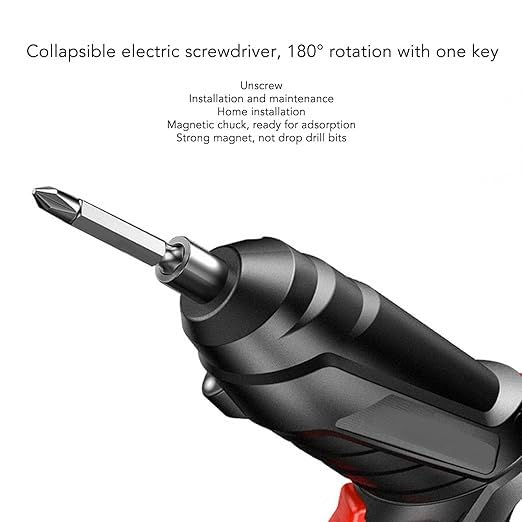47 Pcs Electric Screwdriver Set | Cordless Rechargeable 4.2V 3.2Nm Screwdriver with LED Light USB Charging Rotation Function & Portable Case for Home DIY Repair