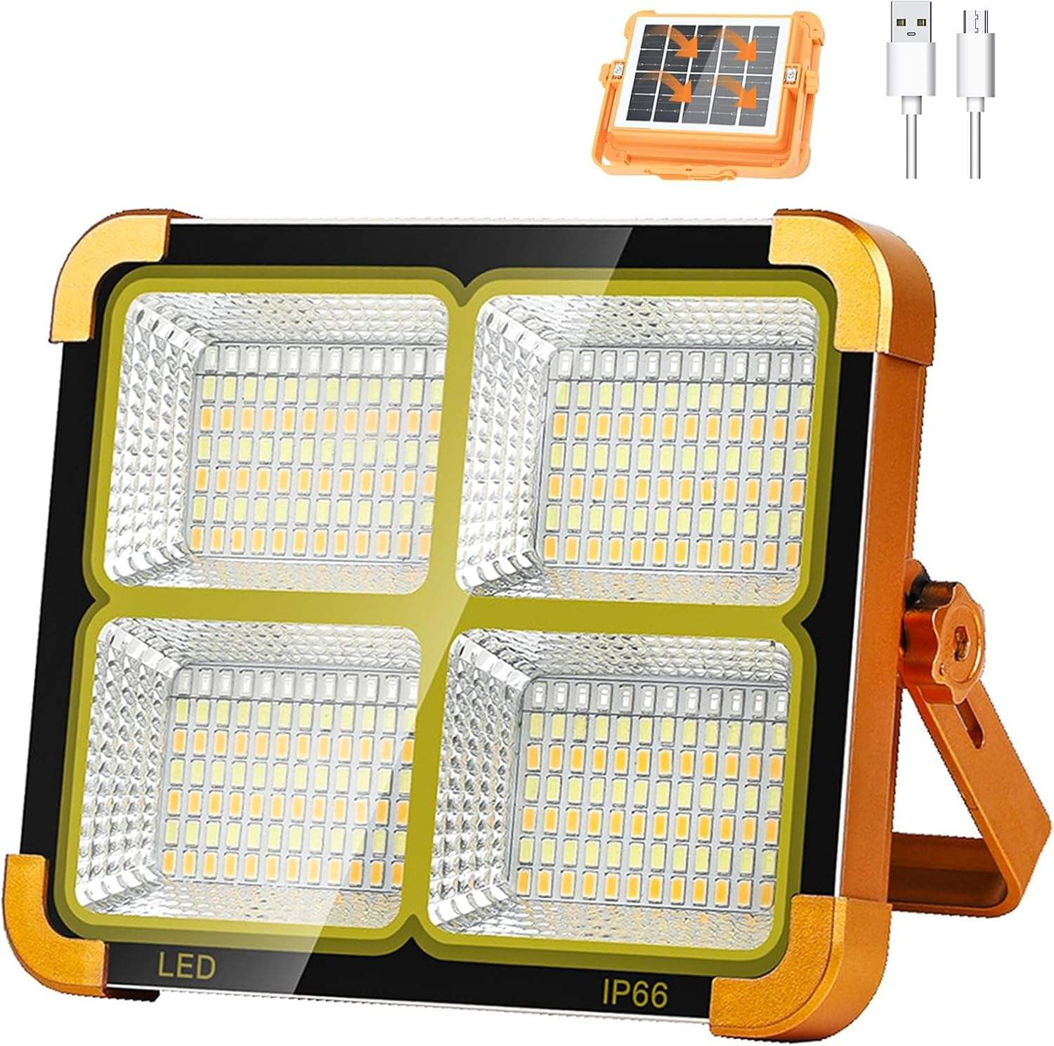 High-Brightness Solar LED Flood Light with Power Bank